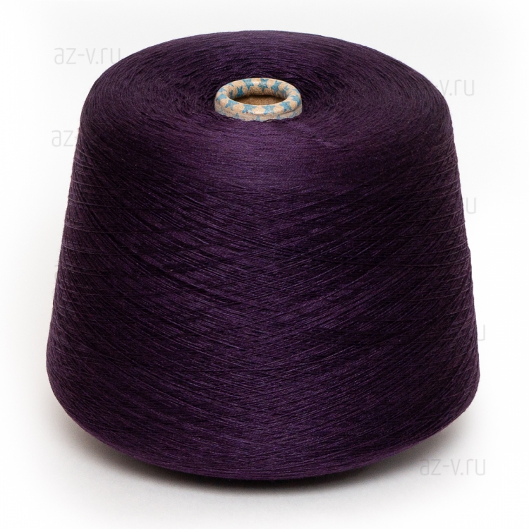 Пряжа в бобине Zafer tekstil, 4007 фиолетовый, 50% Хлопок/50% Акрил , Ne 20/2, Турция