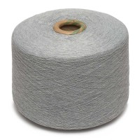 Пряжа в бобинах, Zafer tekstil, светло-серый 2101, 60% хлопок/ 40% акрил